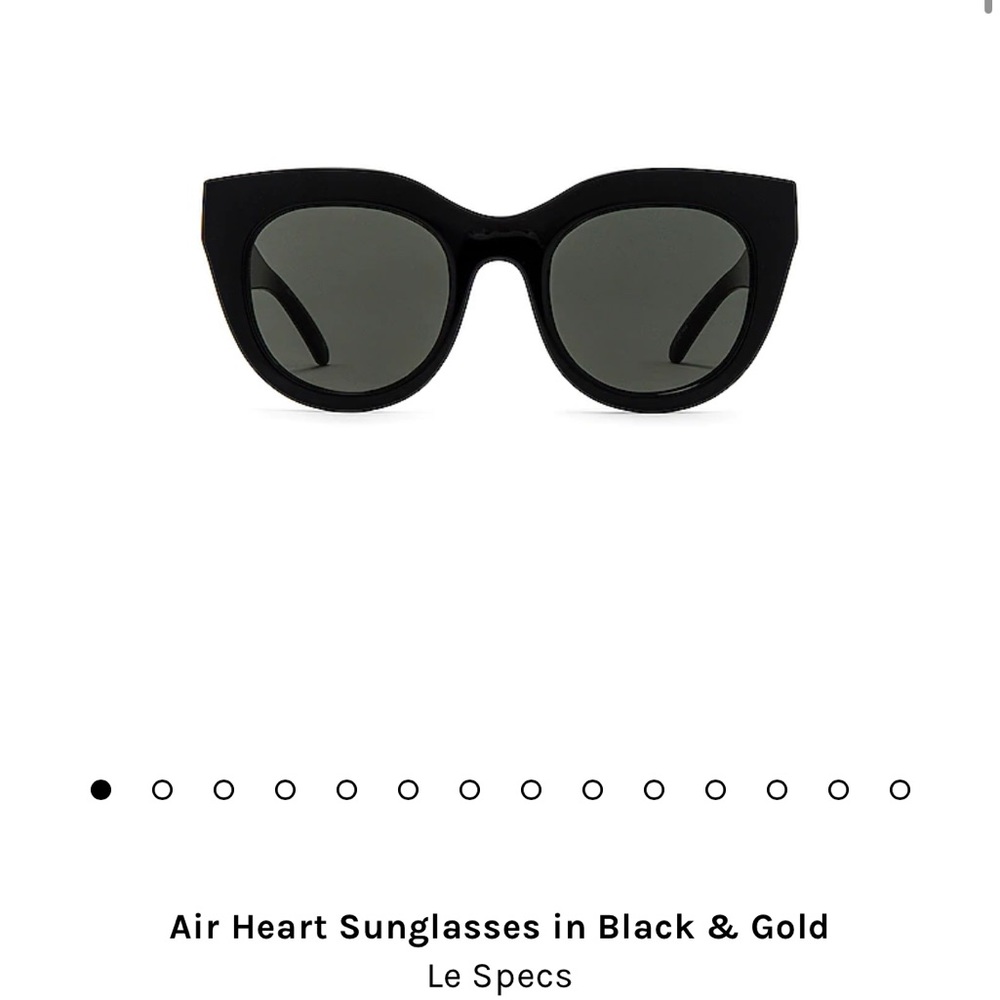 NWOT Le Specs Sunglasses in Black and Gold.